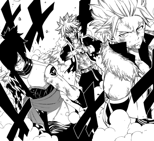 Natsu Sting and Rogue Battle Stance