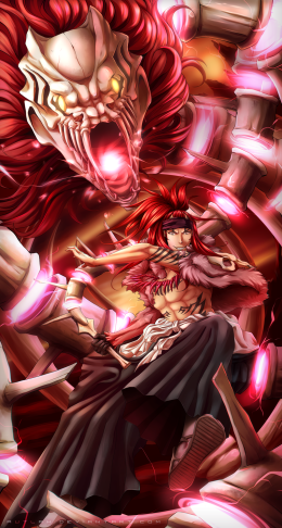 Renji Abarai and Zabimaru by Autlaw