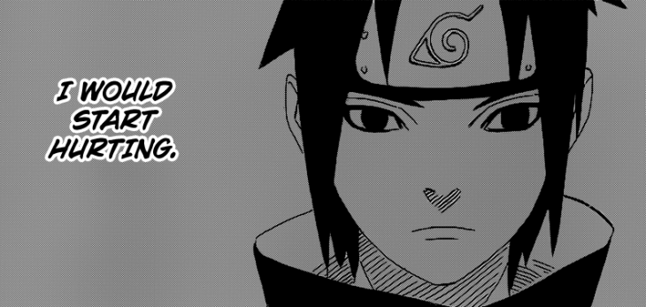 Sasuke is hurt by Naruto's pain