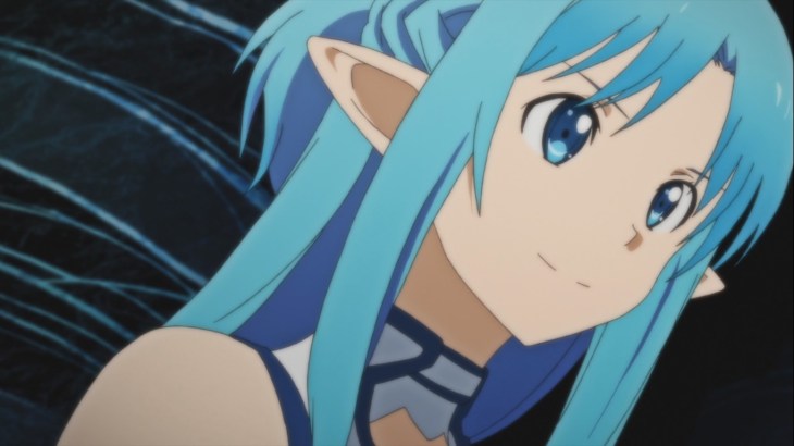 Asuna smiles