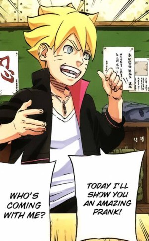 Bolt Naruto's Son in class