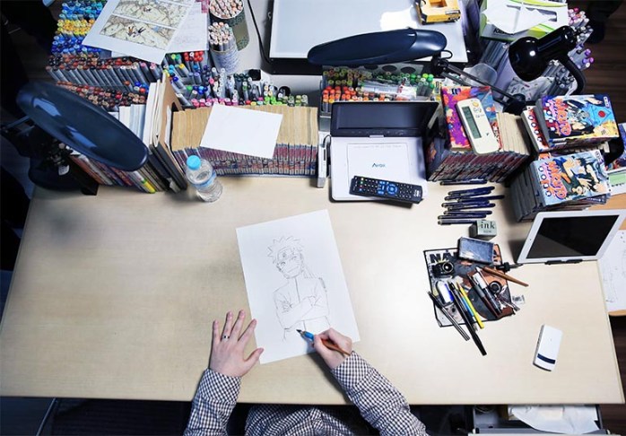 Masashi draws Naruto Uzumaki