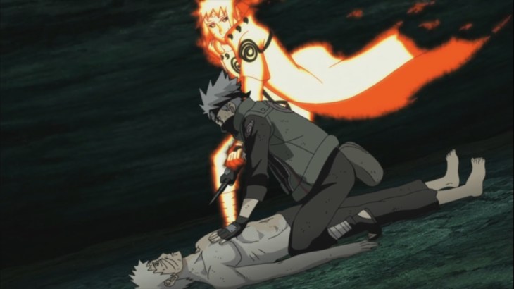 Minato stops Kakashi killing Obito