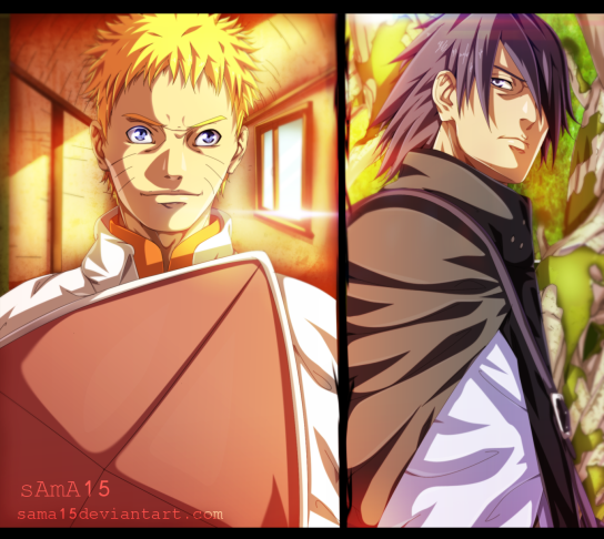 Naruto 700 Naruto and Sasuke by Sama15