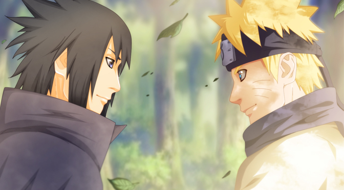 Naruto and Sasuke Friends Smile