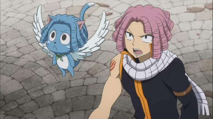 Natsu and Happy curley hair