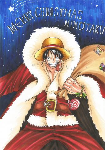 Luffy Christmas Santa by Devilishmirajane