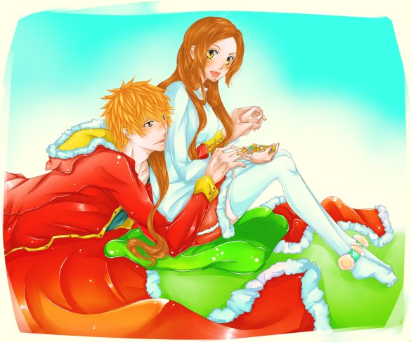 Merry Christmas Ichigo Orihime by iwonn