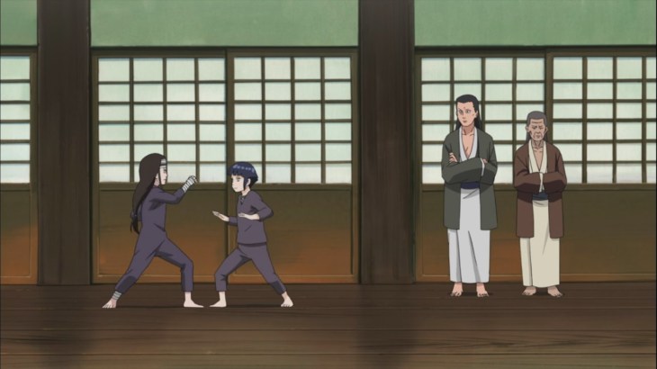 Neji and Hinata spar