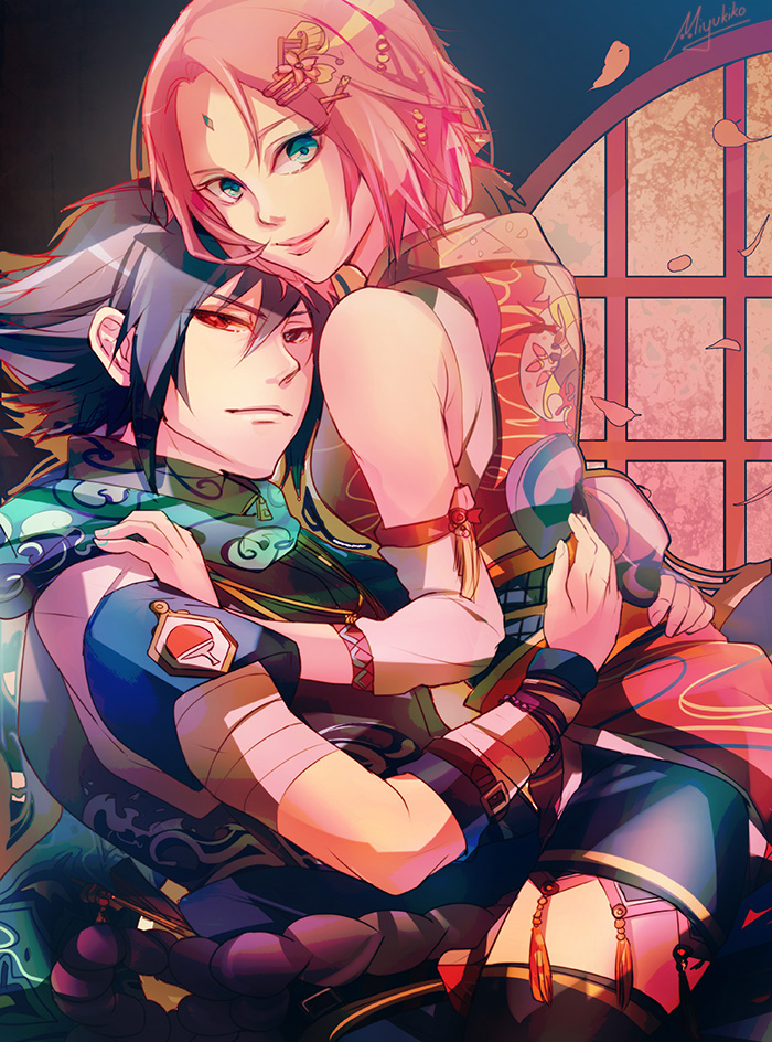 Sasuke and Sakura by Miyukiko