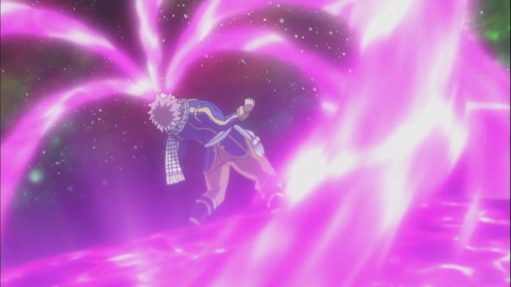 Natsu eats pink stuff