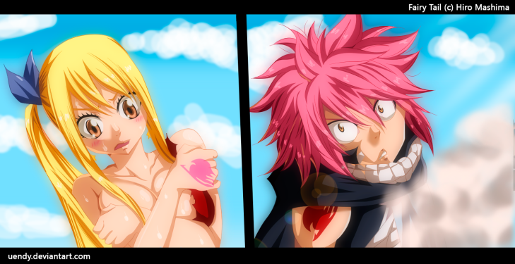 Fairy Tail 418 Natsu and Lucy by uendy