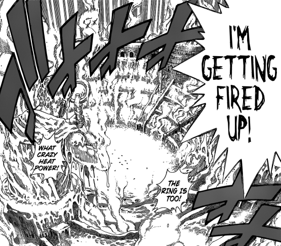 Natsu fired up Ring Melts