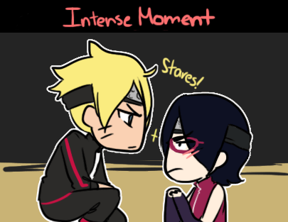 Sarada and Boruto Intense Moment