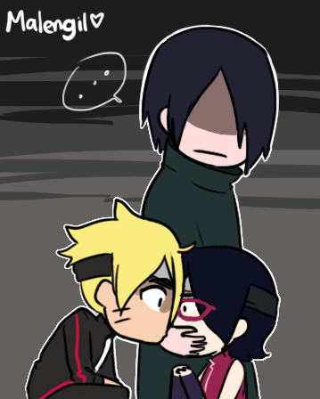 Sasuke stops Boruto kissing Sarada