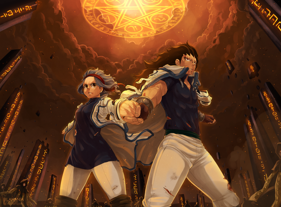 Gajeel and Levy Council Team Unison Raid by Blanania