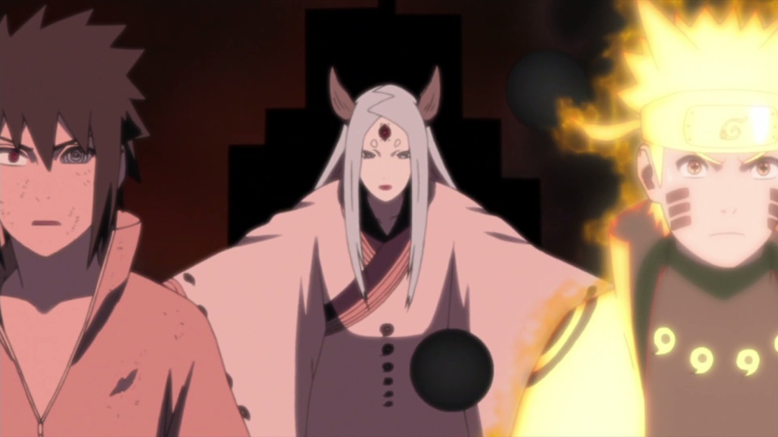 Kaguya behind Naruto and Sasuke 2