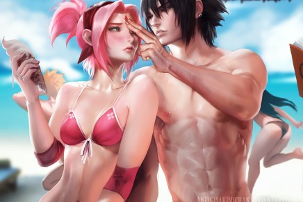 Beach Day – Sasuke and&nbsp;Sakura
