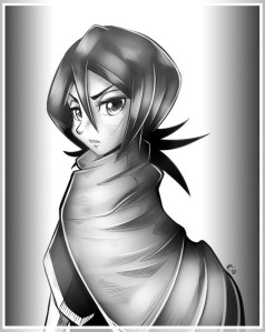 Black & White Shinigami – Rukia Kuchiki | Daily Anime Art