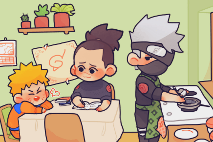 Having Dinner – Naruto, Iruka and&nbsp;Kakashi